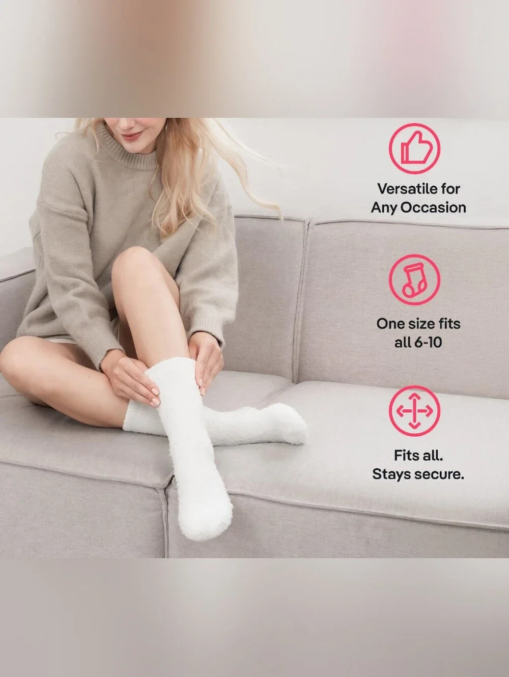 CoolMate Cozy Soft Cloud Socks, Fuzzy Socks for Women